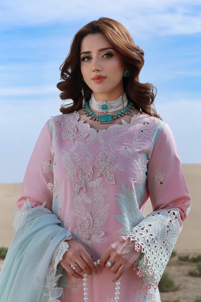 Rang Rasiya Premium Embroidered Lawn Unstitched 3Pc Suit D-08 MAHSA