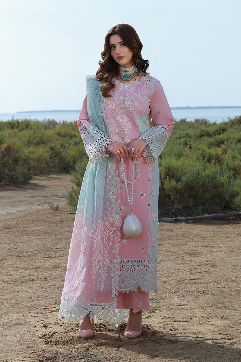 Rang Rasiya Premium Embroidered Lawn Unstitched 3Pc Suit D-08 MAHSA