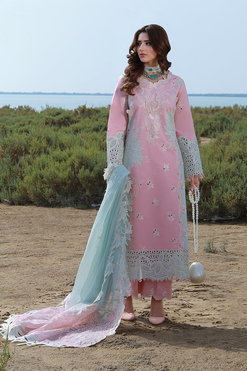 Rang Rasiya Premium Embroidered Lawn Unstitched 3Pc Suit D-08 MAHSA