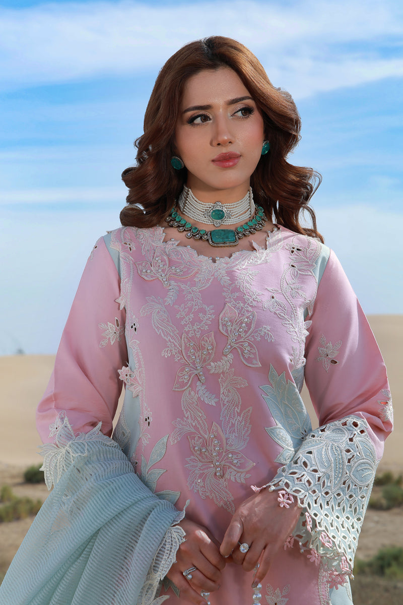 Rang Rasiya Premium Embroidered Lawn Unstitched 3Pc Suit D-08 MAHSA