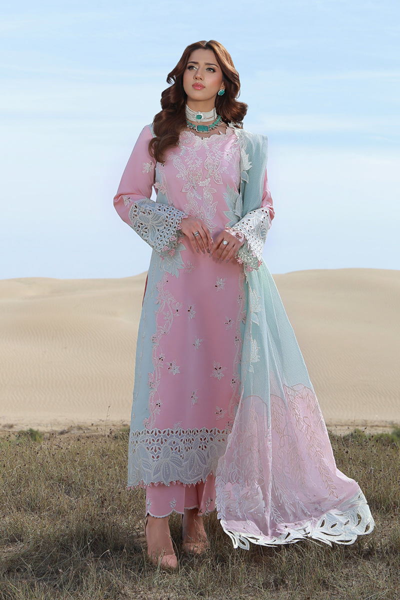 Rang Rasiya Premium Embroidered Lawn Unstitched 3Pc Suit D-08 MAHSA