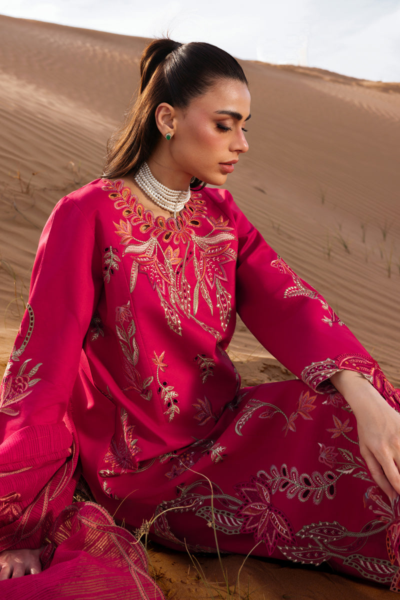Rang Rasiya Premium Embroidered Lawn Unstitched 3Pc Suit D-09 SAFA