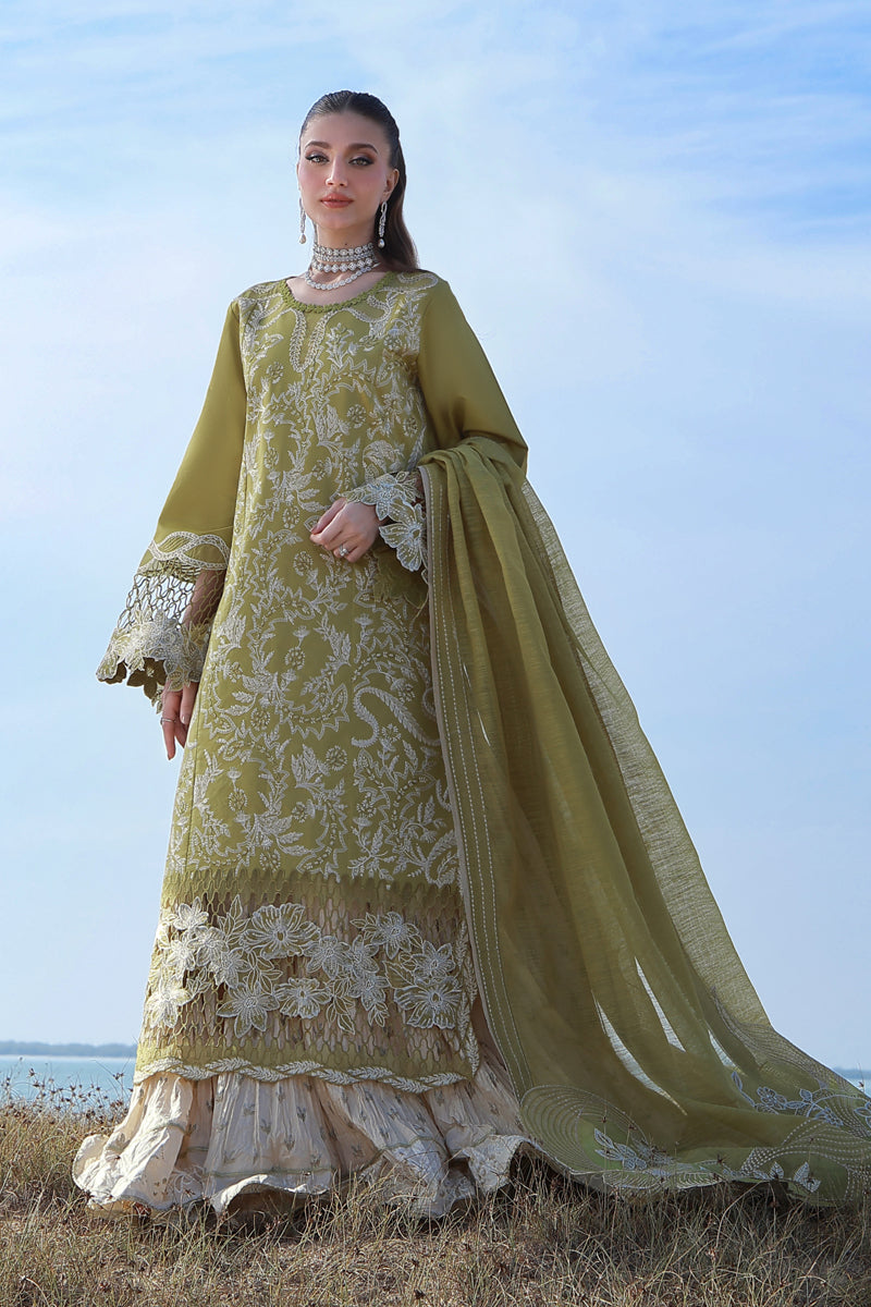 Rang Rasiya Premium Embroidered Lawn Unstitched 3Pc Suit D-11 ZARIAH