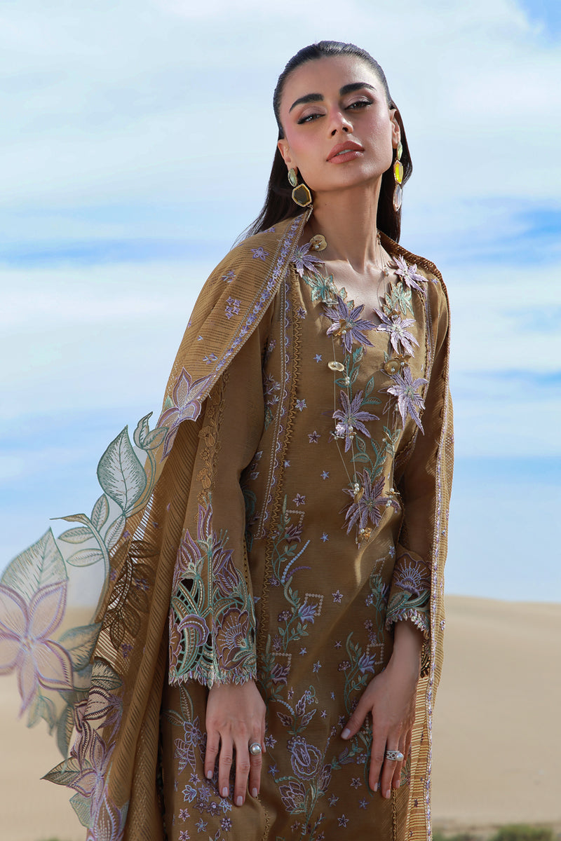 Rang Rasiya Premium Embroidered Lawn Unstitched 3Pc Suit D-13 MINAAL