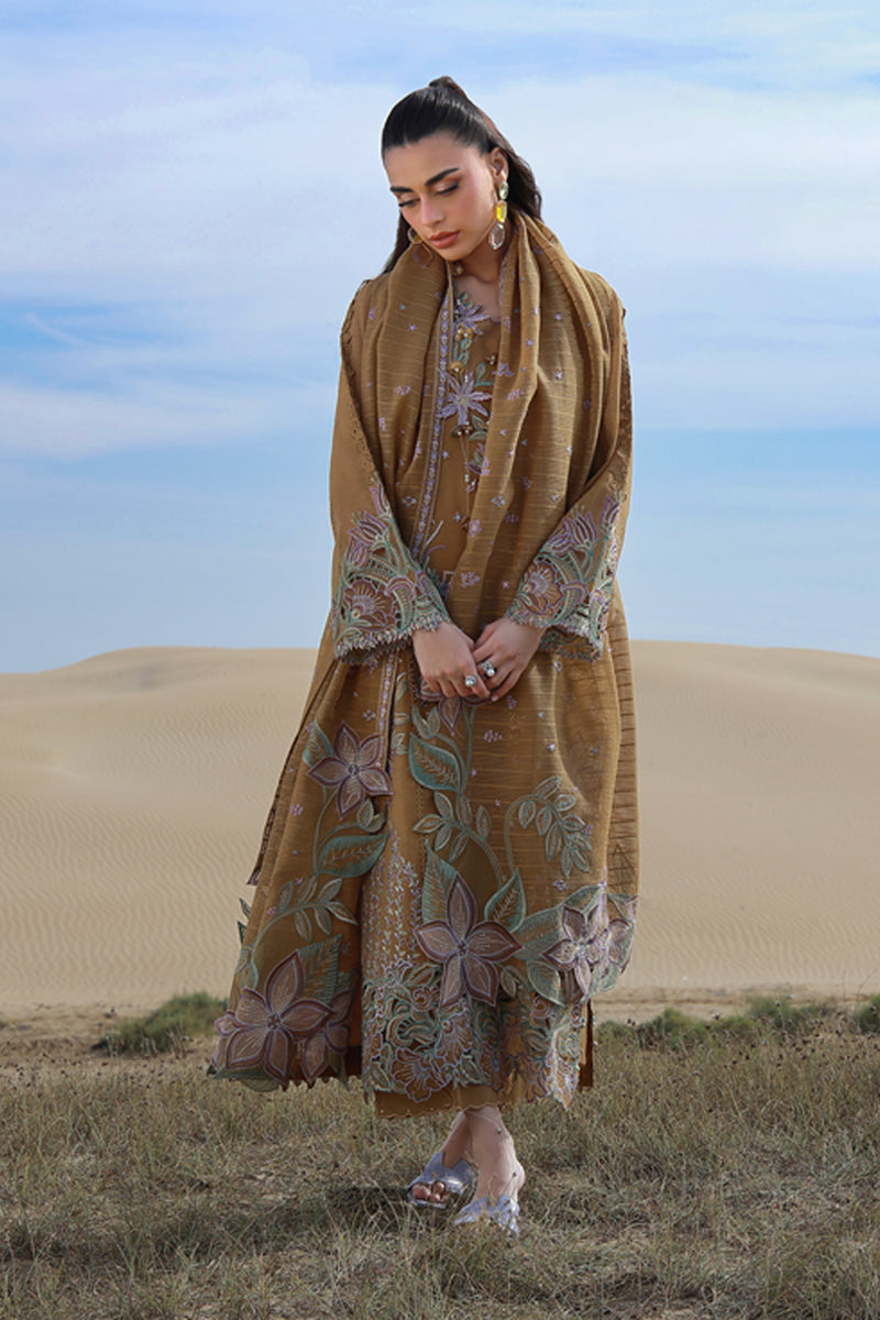 Rang Rasiya Premium Embroidered Lawn Unstitched 3Pc Suit D-13 MINAAL