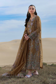 Rang Rasiya Premium Embroidered Lawn Unstitched 3Pc Suit D-13 MINAAL