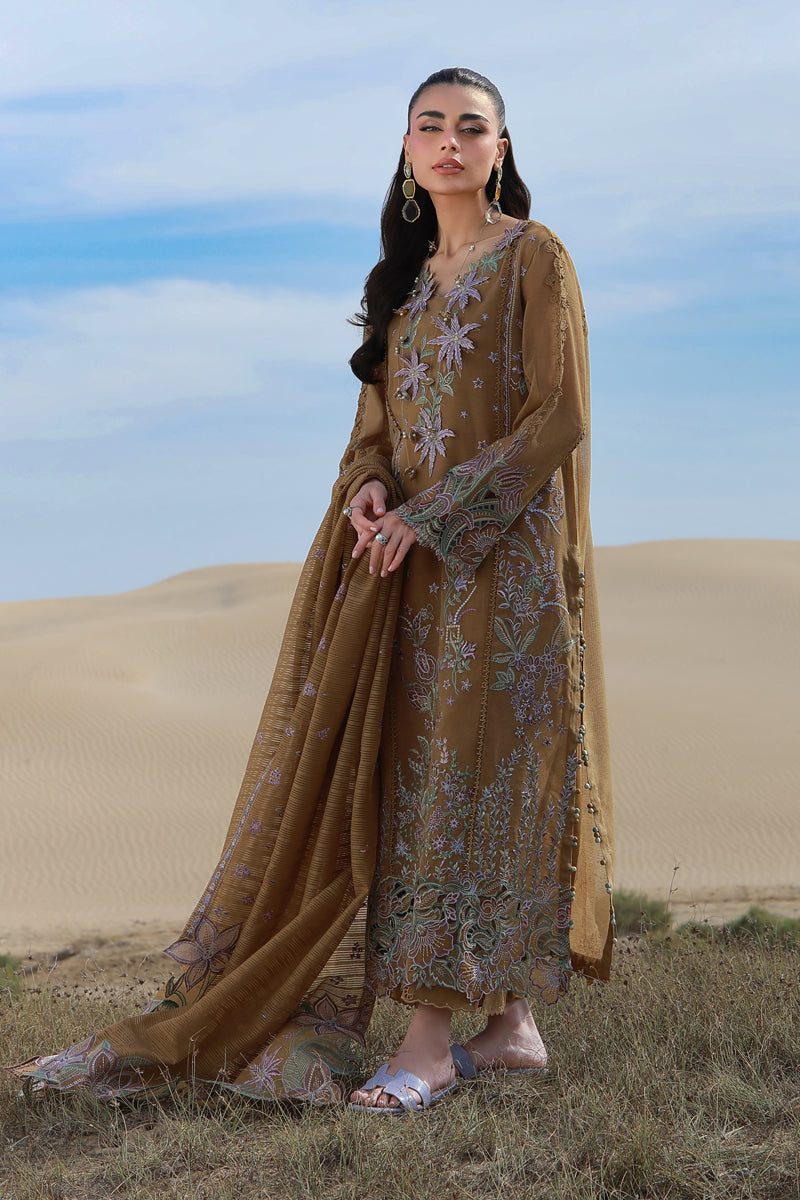 Rang Rasiya Premium Embroidered Lawn Unstitched 3Pc Suit D-13 MINAAL