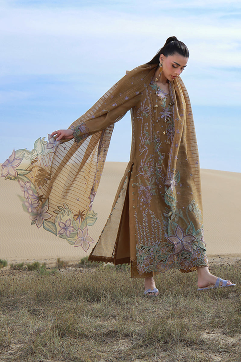Rang Rasiya Premium Embroidered Lawn Unstitched 3Pc Suit D-13 MINAAL
