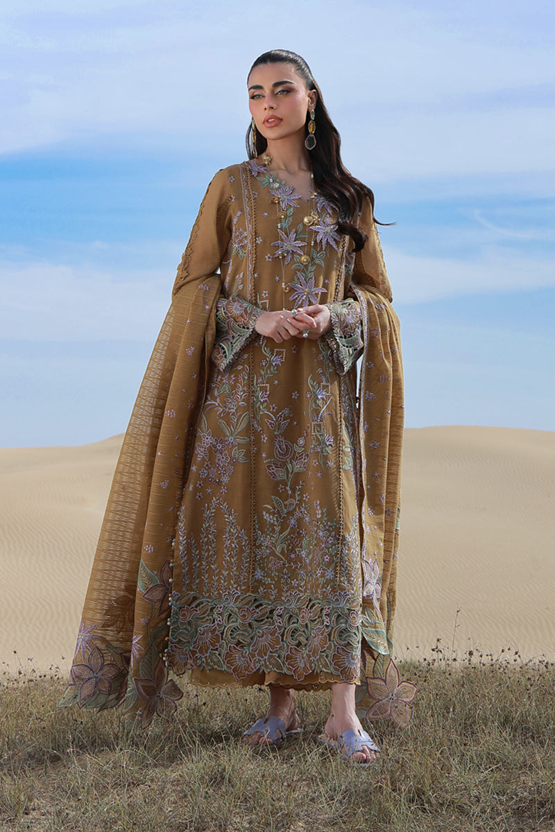 Rang Rasiya Premium Embroidered Lawn Unstitched 3Pc Suit D-13 MINAAL