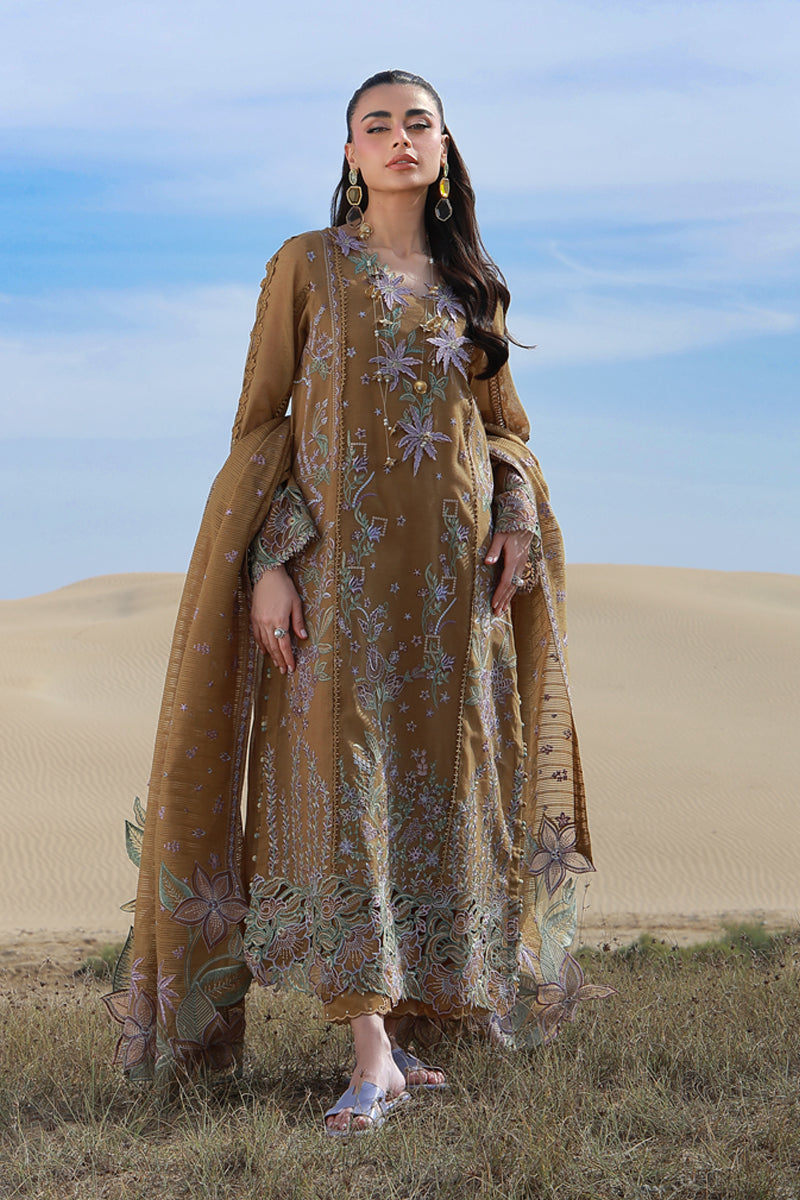 Rang Rasiya Premium Embroidered Lawn Unstitched 3Pc Suit D-13 MINAAL