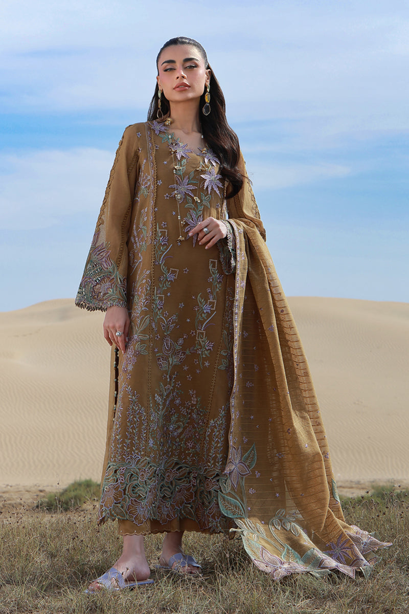 Rang Rasiya Premium Embroidered Lawn Unstitched 3Pc Suit D-13 MINAAL