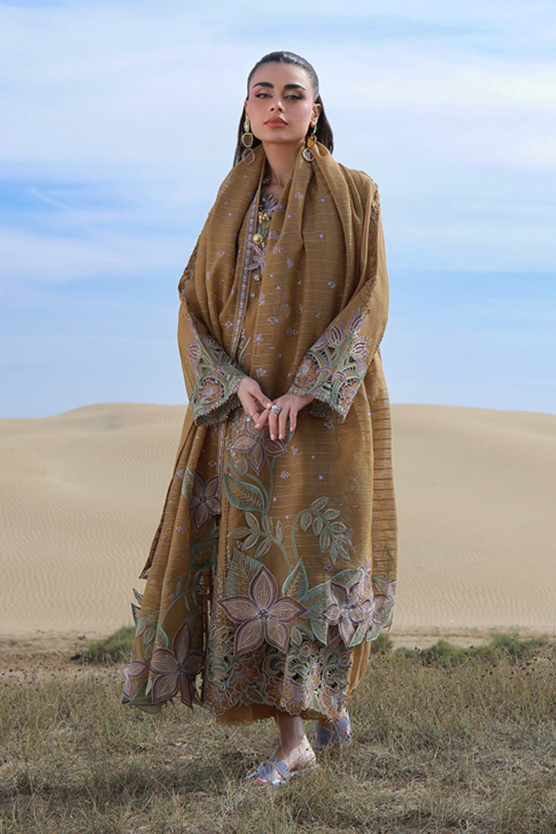 Rang Rasiya Premium Embroidered Lawn Unstitched 3Pc Suit D-13 MINAAL