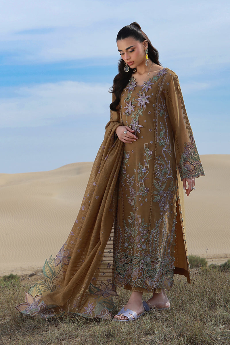 Rang Rasiya Premium Embroidered Lawn Unstitched 3Pc Suit D-13 MINAAL