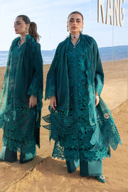 Rang Rasiya Premium Embroidered Lawn Unstitched 3Pc Suit D-14 AYLEEN