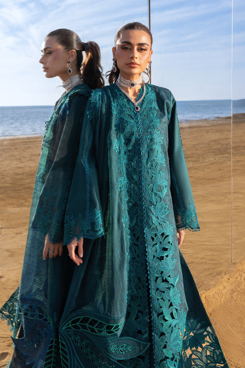 Rang Rasiya Premium Embroidered Lawn Unstitched 3Pc Suit D-14 AYLEEN