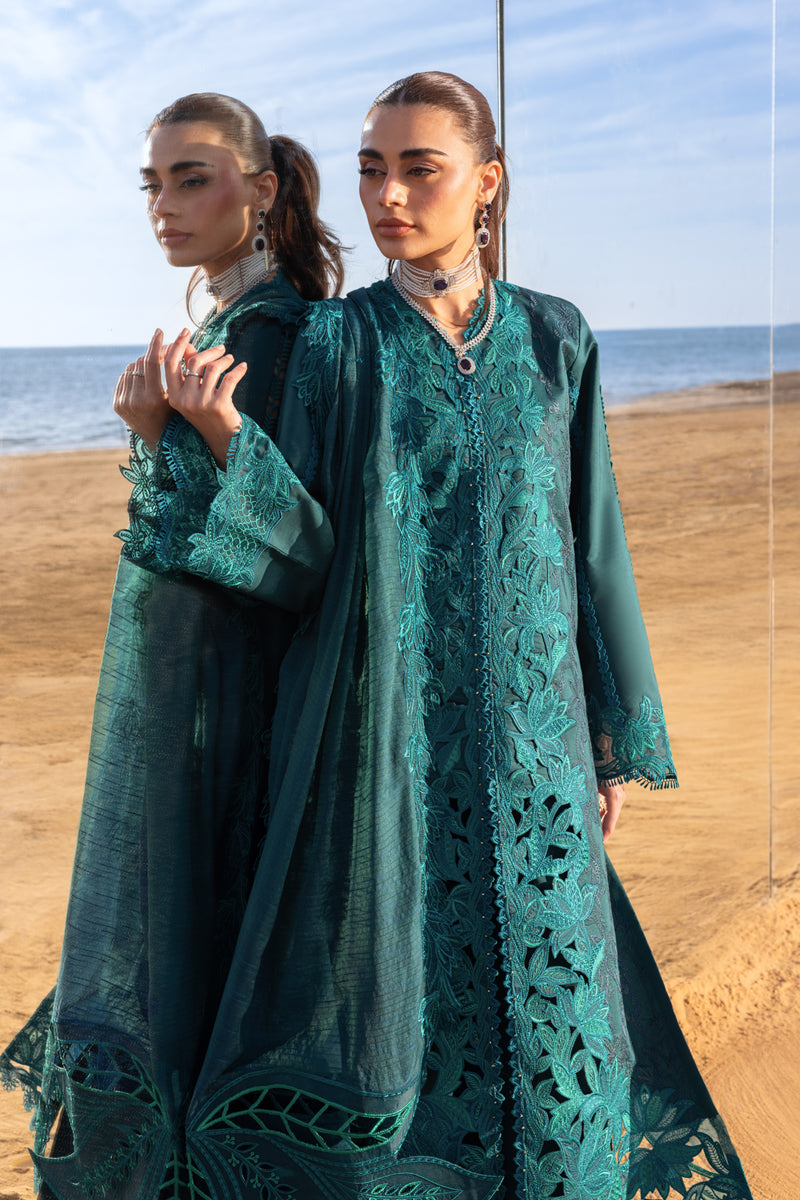 Rang Rasiya Premium Embroidered Lawn Unstitched 3Pc Suit D-14 AYLEEN