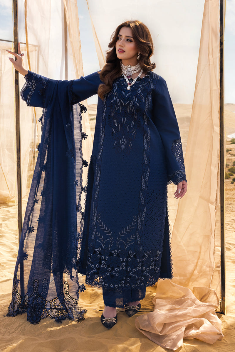 Rang Rasiya Premium Embroidered Lawn Unstitched 3Pc Suit D-15 NATALIA