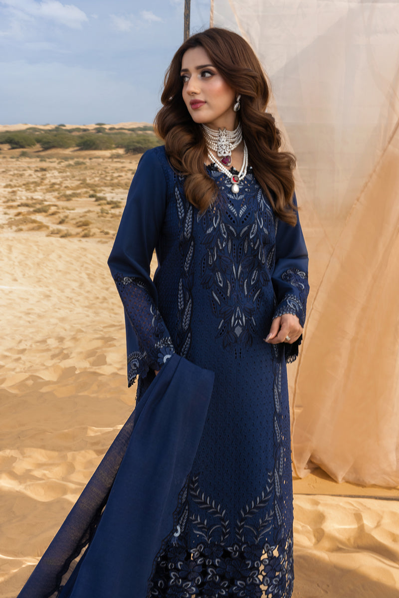 Rang Rasiya Premium Embroidered Lawn Unstitched 3Pc Suit D-15 NATALIA