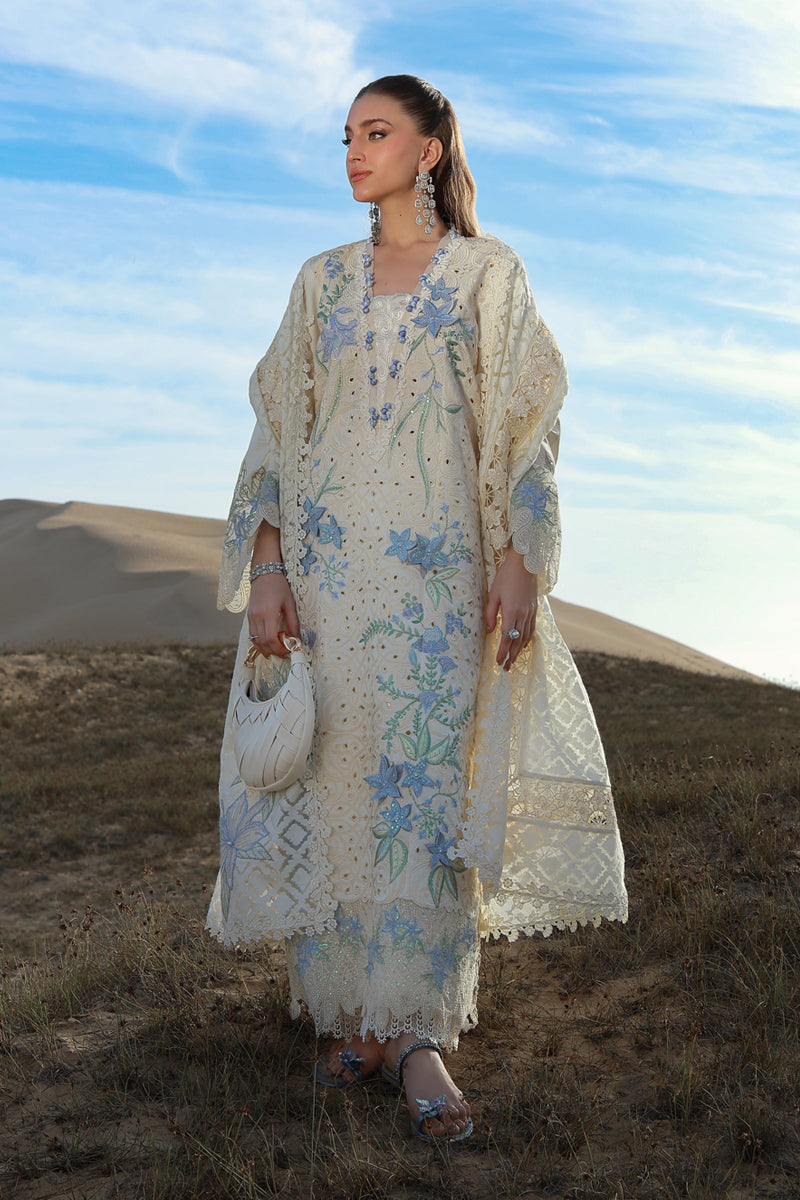 Rang Rasiya Premium Embroidered Lawn Unstitched 3Pc Suit D-16 NOOREН