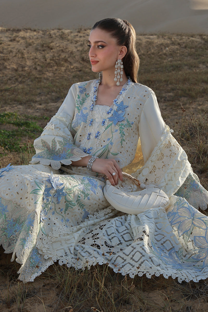 Rang Rasiya Premium Embroidered Lawn Unstitched 3Pc Suit D-16 NOOREН