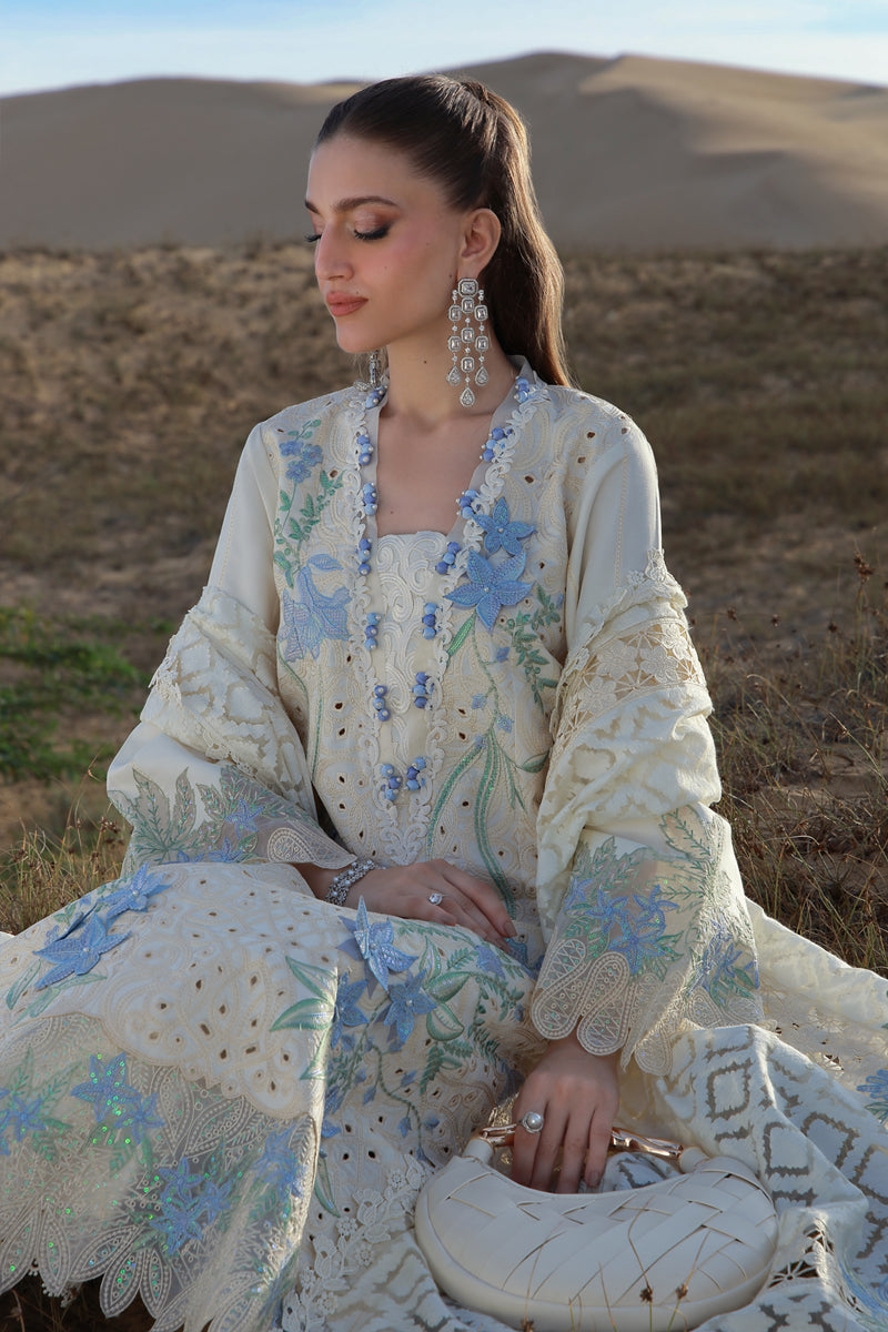 Rang Rasiya Premium Embroidered Lawn Unstitched 3Pc Suit D-16 NOOREН