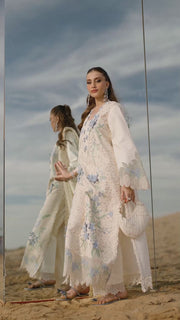 Rang Rasiya Premium Embroidered Lawn Unstitched 3Pc Suit D-16 NOOREН