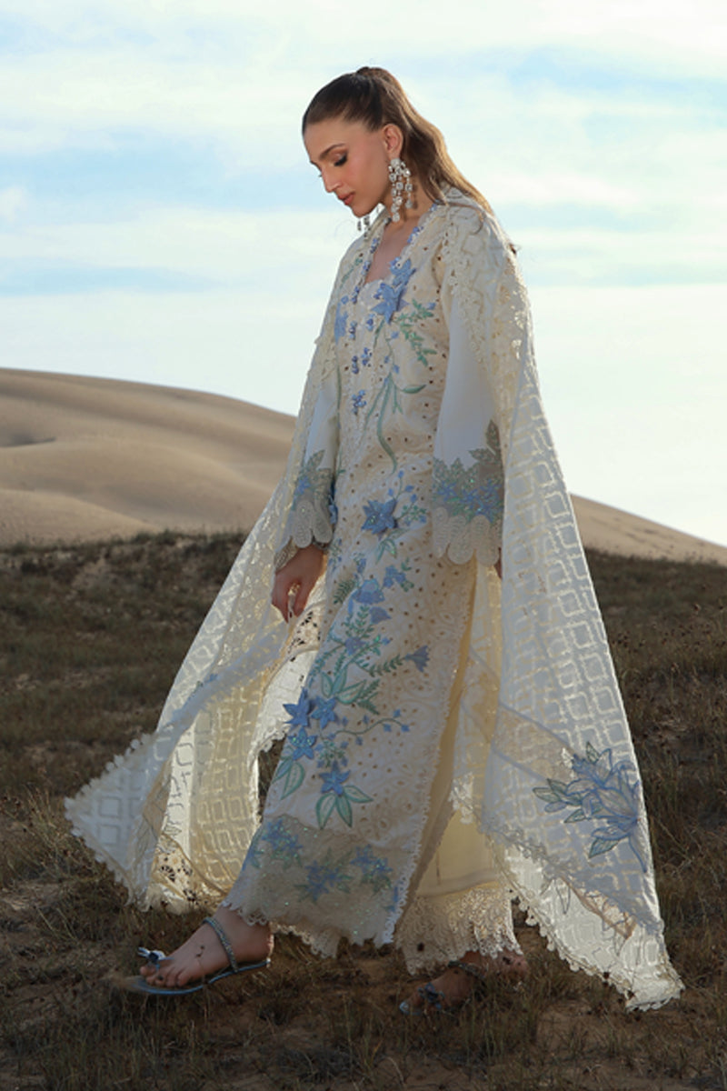 Rang Rasiya Premium Embroidered Lawn Unstitched 3Pc Suit D-16 NOOREН