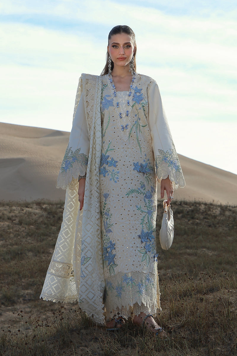 Rang Rasiya Premium Embroidered Lawn Unstitched 3Pc Suit D-16 NOOREН