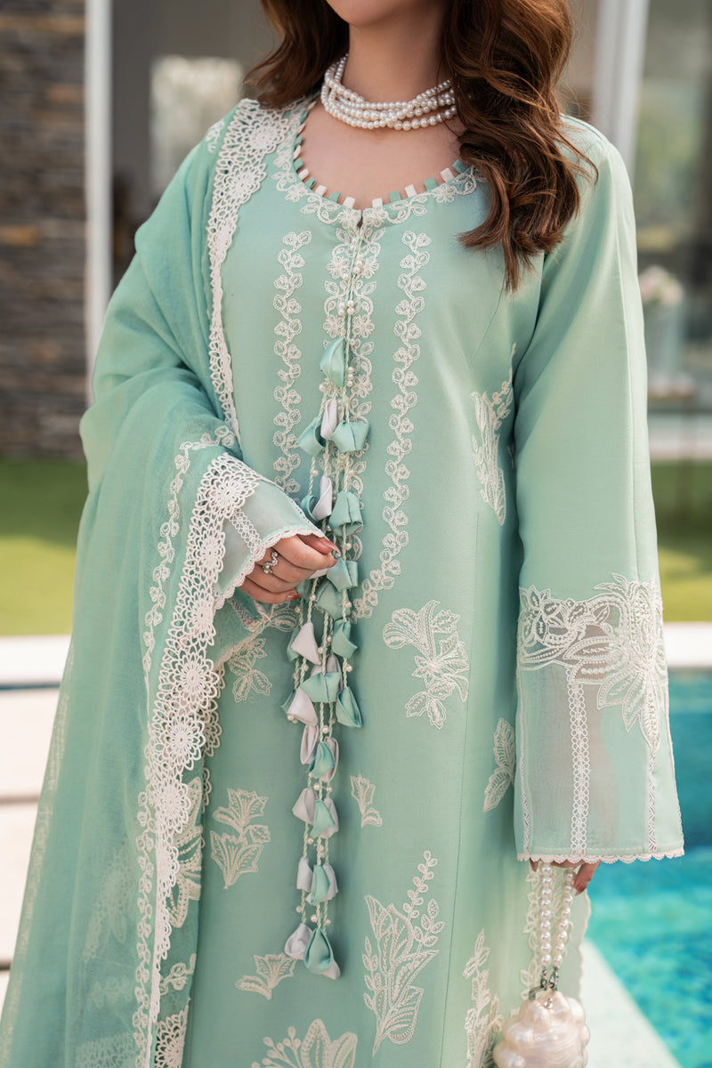 Rang Rasiya Carnation Embroidered Lawn Unstitched 3Pc Suit D-02 HIBA