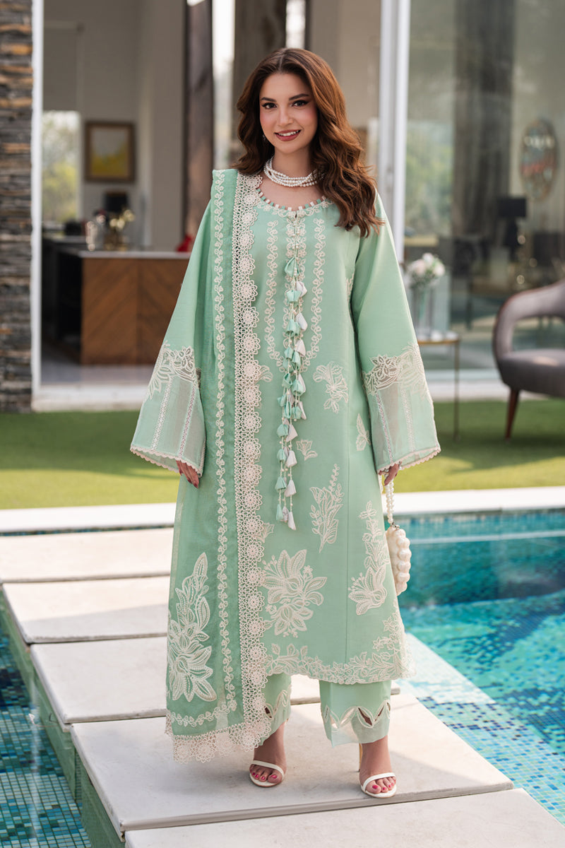 Rang Rasiya Carnation Embroidered Lawn Unstitched 3Pc Suit D-02 HIBA