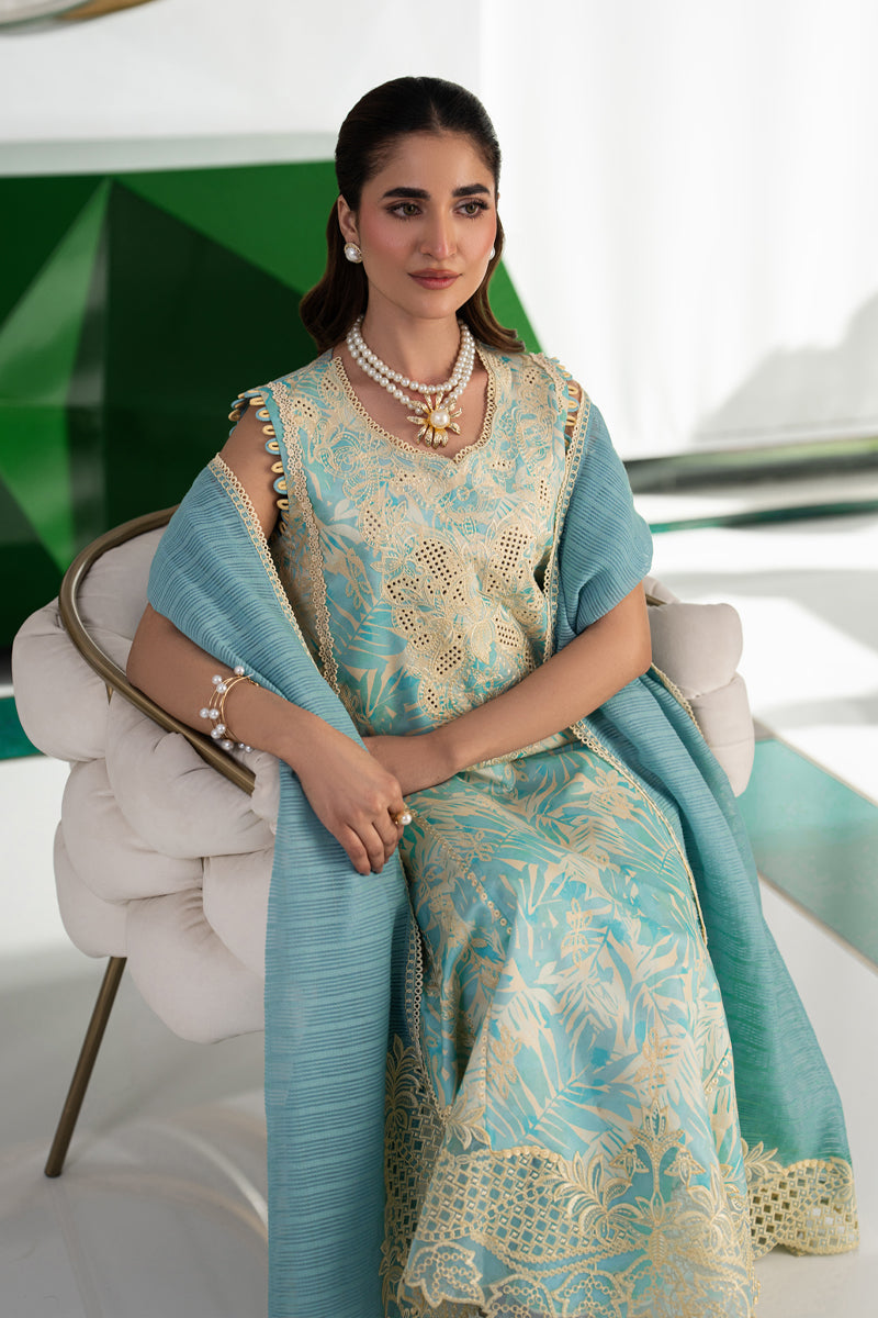 Rang Rasiya Carnation Embroidered Lawn Unstitched 3Pc Suit D-04 ISLA