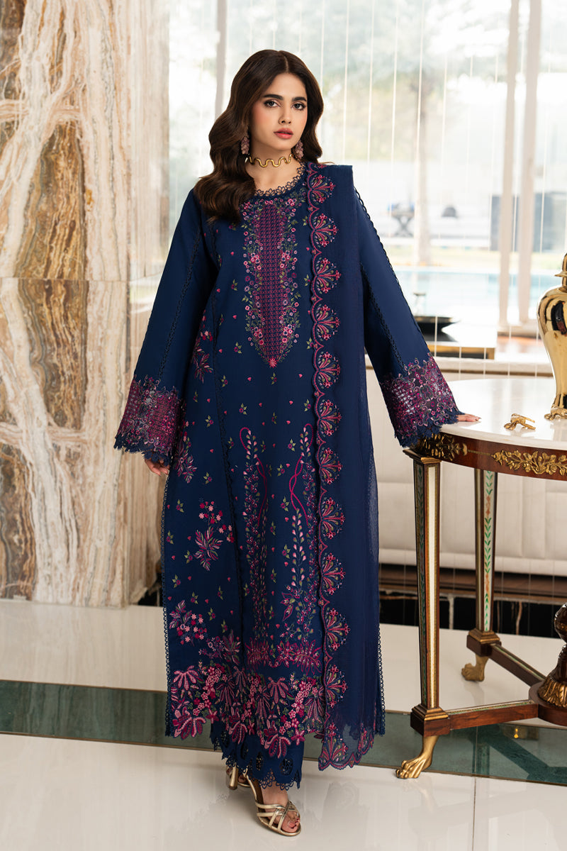 Rang Rasiya Carnation Embroidered Lawn Unstitched 3Pc Suit D-05 ARIA