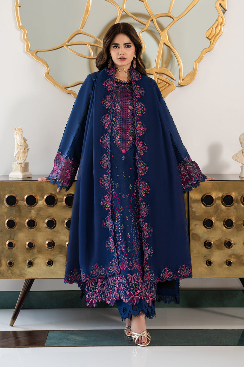 Rang Rasiya Carnation Embroidered Lawn Unstitched 3Pc Suit D-05 ARIA