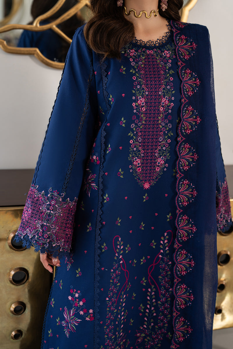 Rang Rasiya Carnation Embroidered Lawn Unstitched 3Pc Suit D-05 ARIA