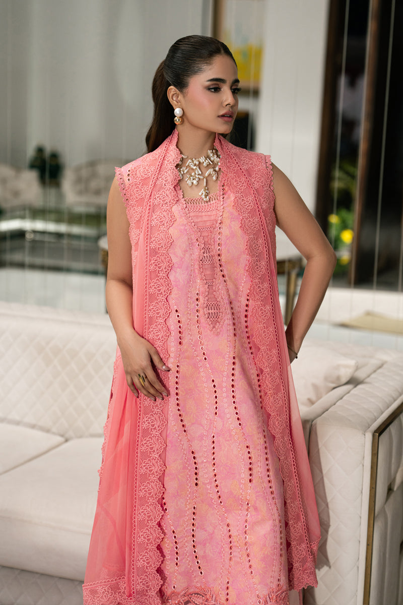Rang Rasiya Carnation Embroidered Lawn Unstitched 3Pc Suit D-08 ZOEY