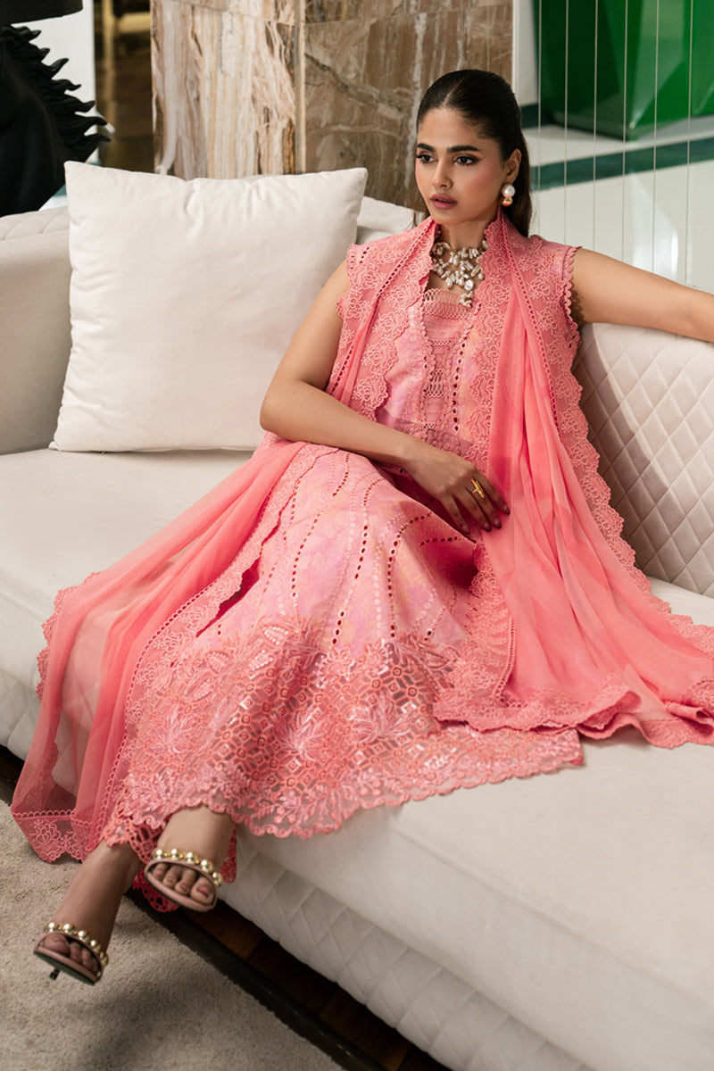 Rang Rasiya Carnation Embroidered Lawn Unstitched 3Pc Suit D-08 ZOEY