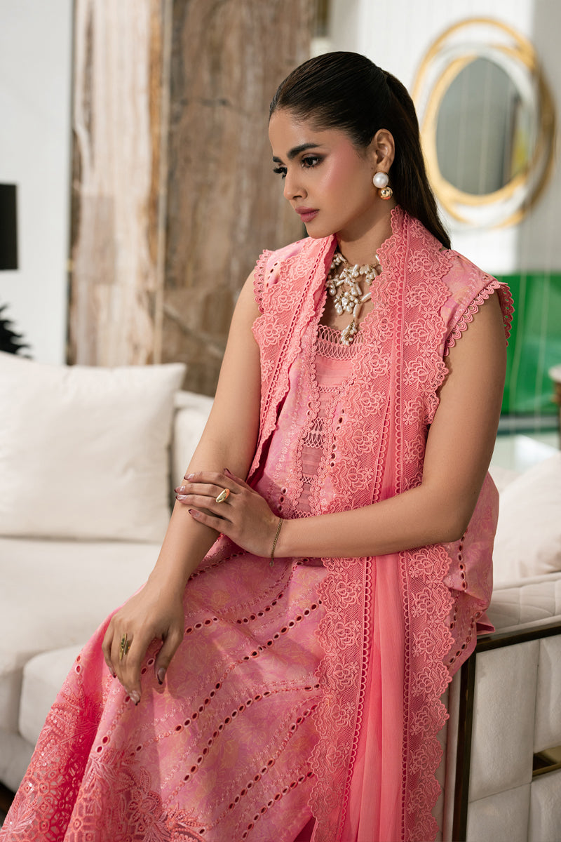 Rang Rasiya Carnation Embroidered Lawn Unstitched 3Pc Suit D-08 ZOEY