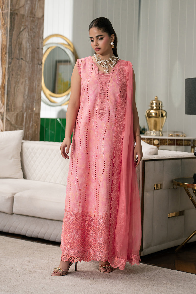 Rang Rasiya Carnation Embroidered Lawn Unstitched 3Pc Suit D-08 ZOEY