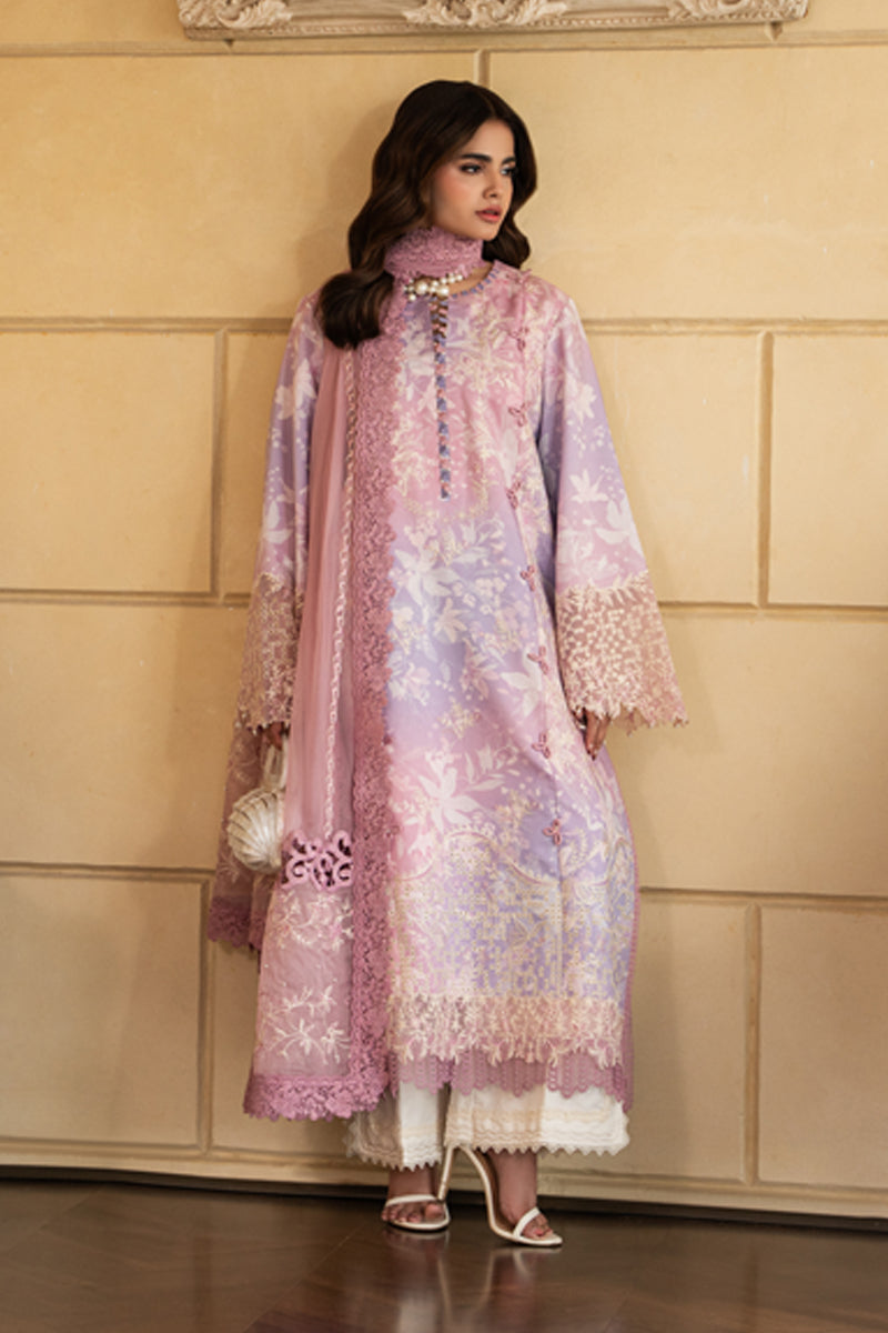 Rang Rasiya Carnation Embroidered Lawn Unstitched 3Pc Suit D-10 LARA