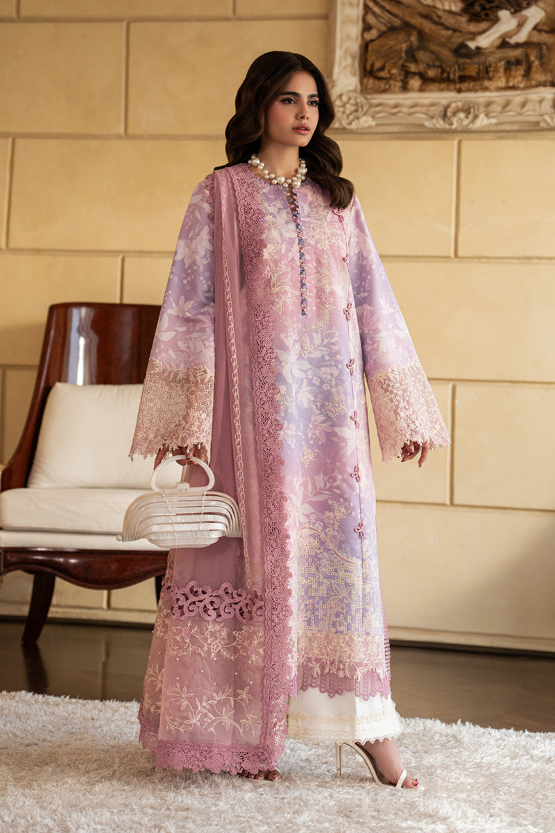 Rang Rasiya Carnation Embroidered Lawn Unstitched 3Pc Suit D-10 LARA