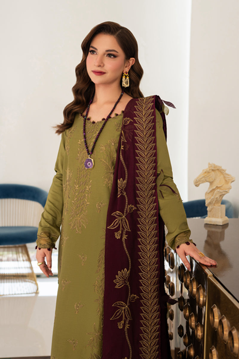 Rang Rasiya Carnation Embroidered Lawn Unstitched 3Pc Suit D-11 IRHA