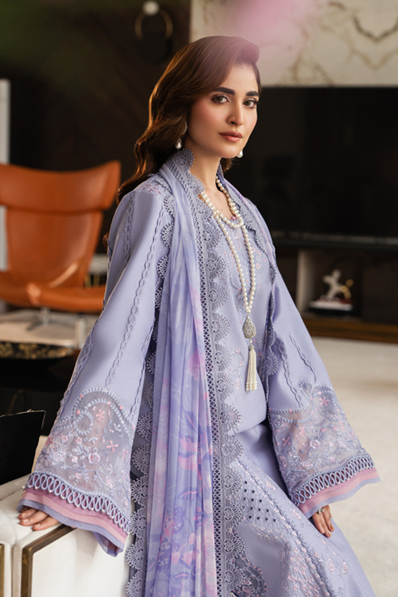 Rang Rasiya Carnation Embroidered Lawn Unstitched 3Pc Suit D-12 MILA