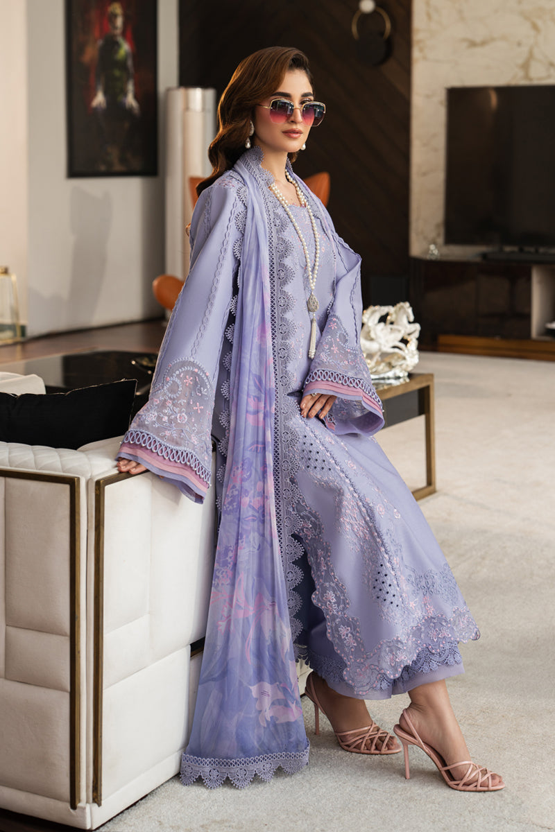 Rang Rasiya Carnation Embroidered Lawn Unstitched 3Pc Suit D-12 MILA
