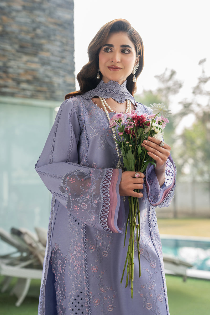 Rang Rasiya Carnation Embroidered Lawn Unstitched 3Pc Suit D-12 MILA