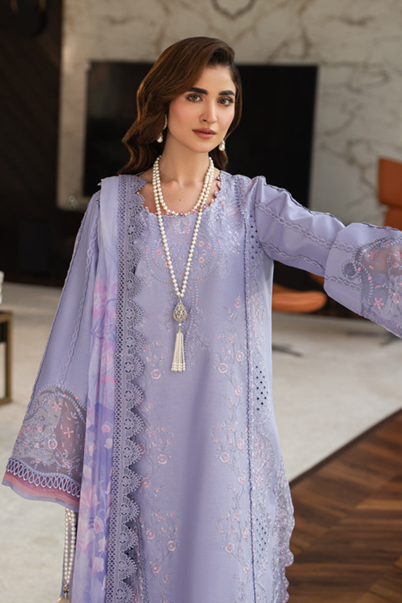 Rang Rasiya Carnation Embroidered Lawn Unstitched 3Pc Suit D-12 MILA