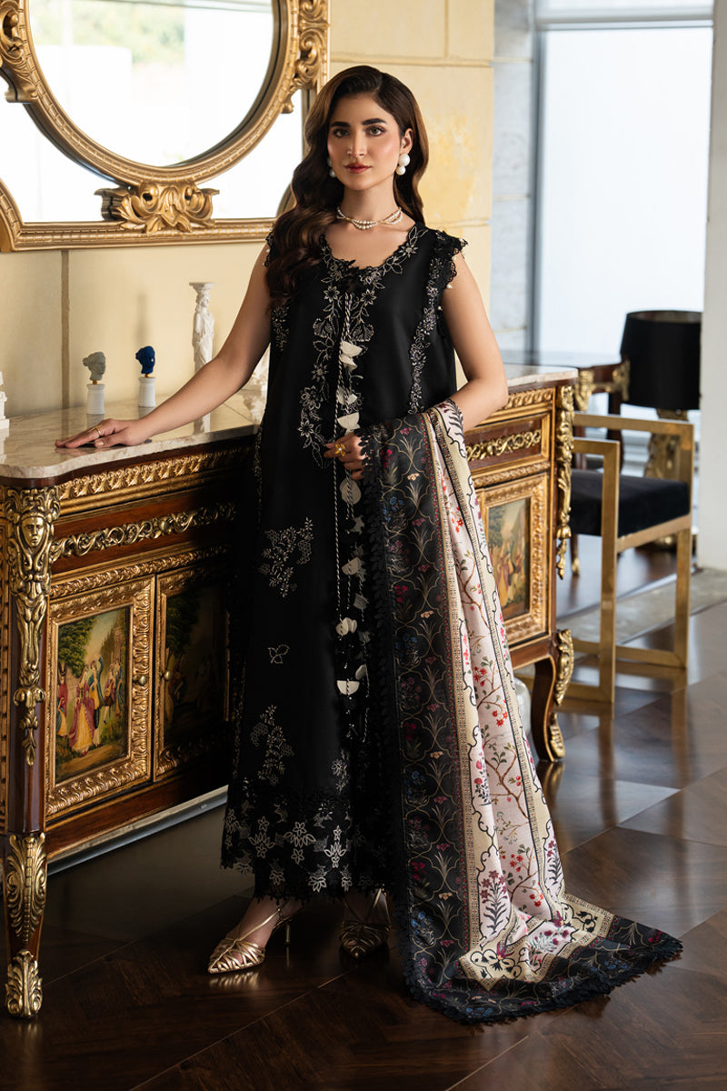 Rang Rasiya Carnation Embroidered Lawn Unstitched 3Pc Suit D-13 LEAH