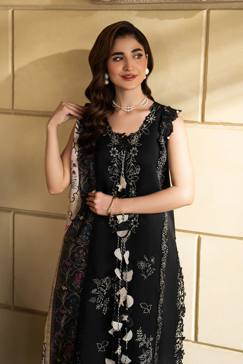 Rang Rasiya Carnation Embroidered Lawn Unstitched 3Pc Suit D-13 LEAH