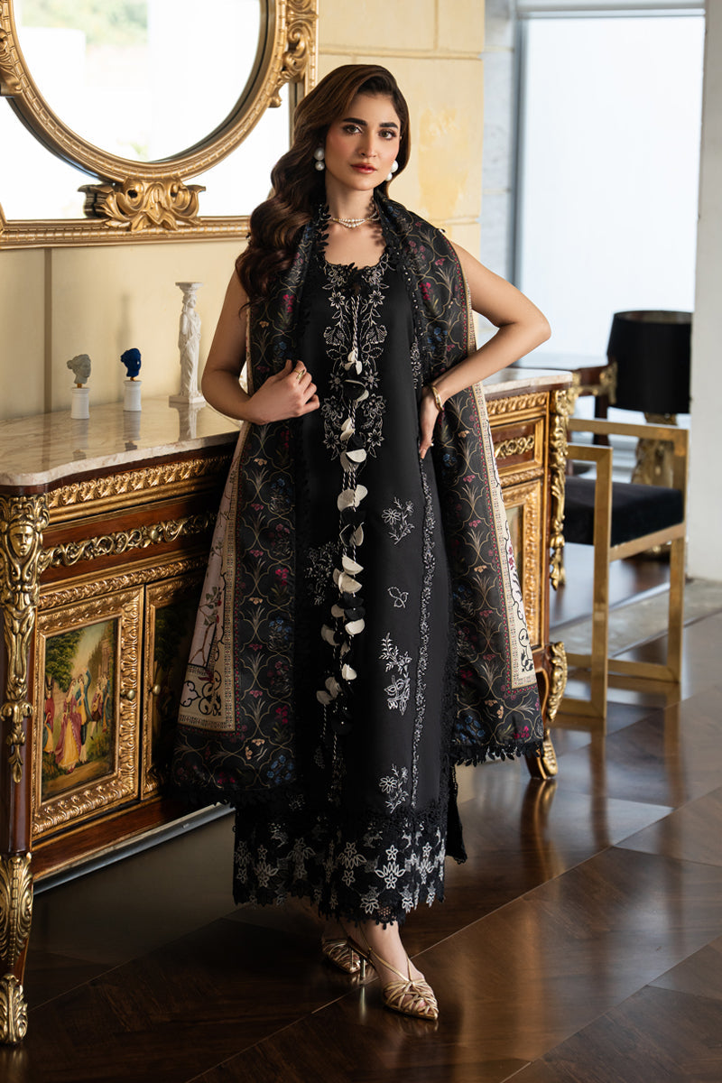 Rang Rasiya Carnation Embroidered Lawn Unstitched 3Pc Suit D-13 LEAH