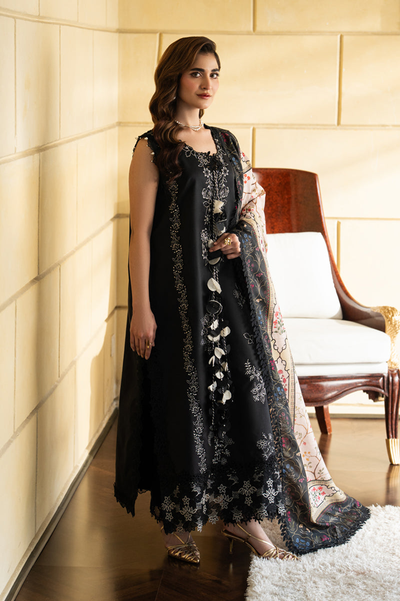 Rang Rasiya Carnation Embroidered Lawn Unstitched 3Pc Suit D-13 LEAH