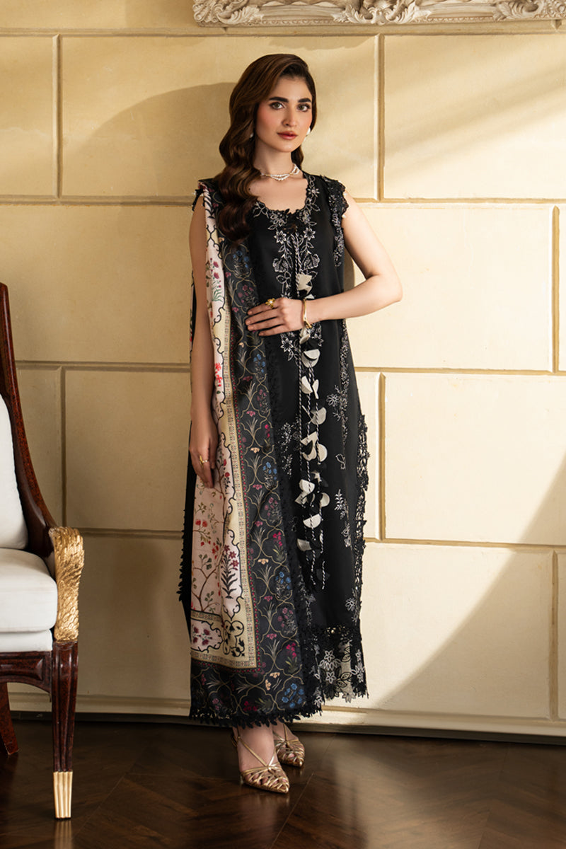 Rang Rasiya Carnation Embroidered Lawn Unstitched 3Pc Suit D-13 LEAH